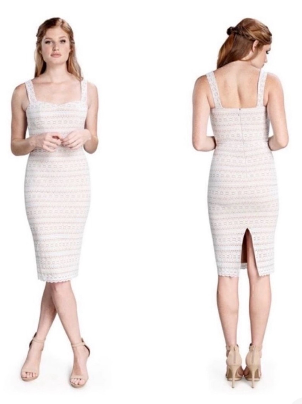 Dress the Population
Nicole Lace Sheath Dress - off white size medium.
